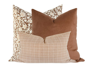 Copper Velvet Throw Pillow