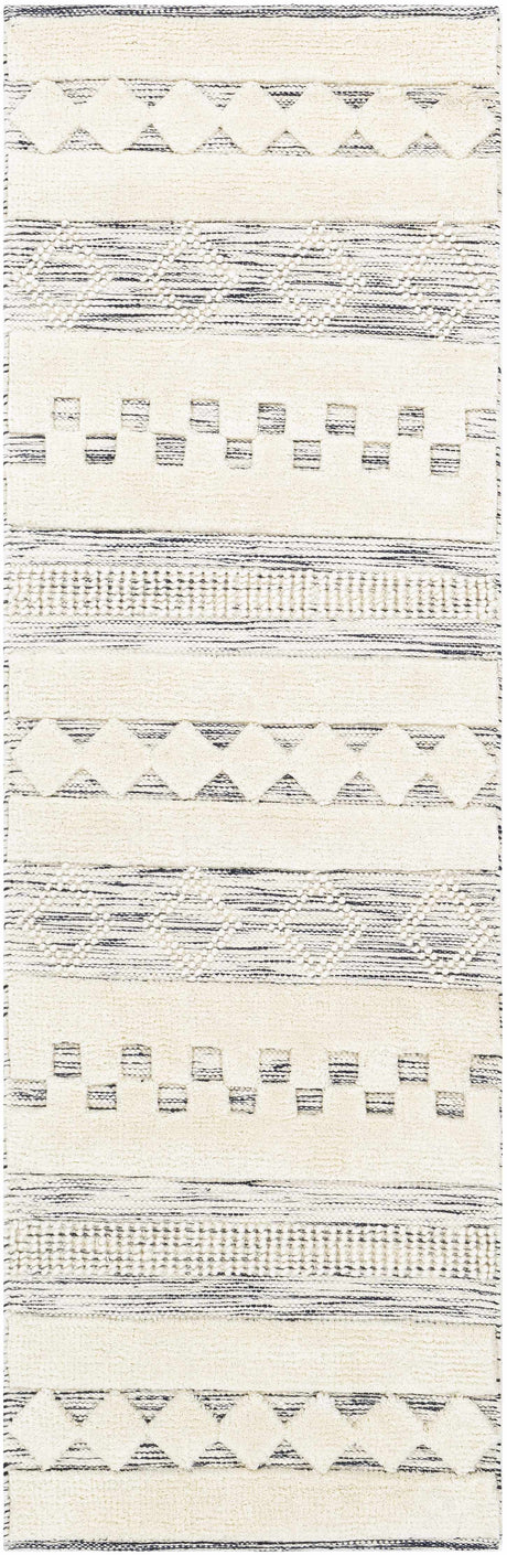 Corry Cream&Black Wool Rug - Clearance