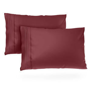 Everyday Pillowcases - Burgundy | Cosy House Collection