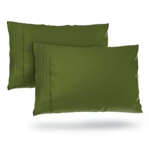 Everyday Pillowcases - Olive Green | Cosy House Collection