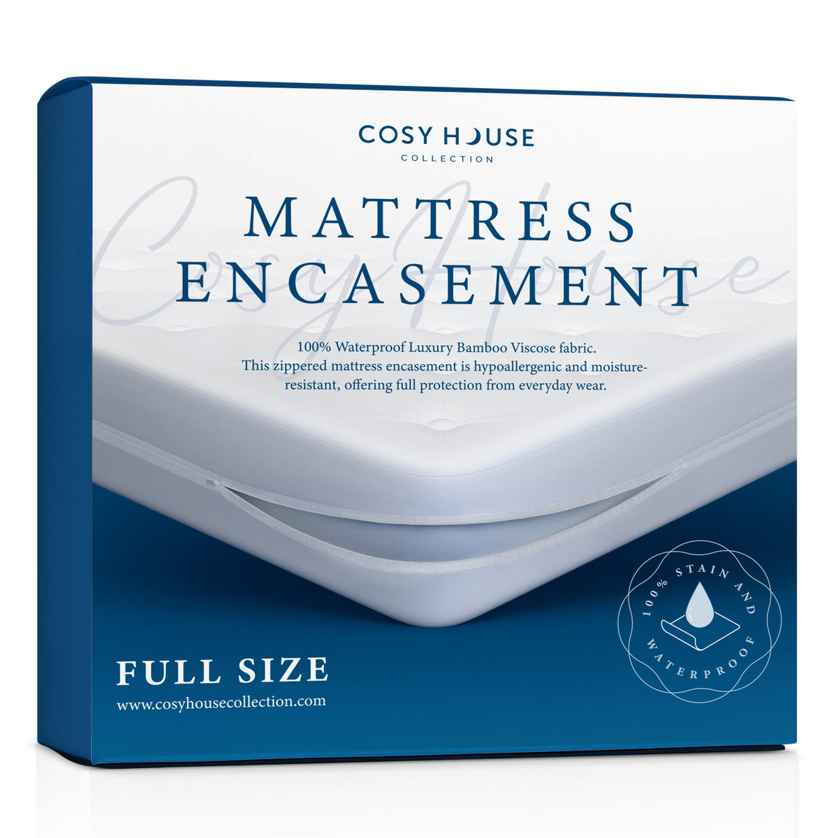 Luxury Zippered Mattress Encasement | Cosy House Collection