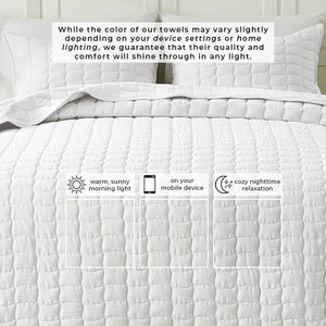 Gauze-Inspired Texture Quilt Set - Wave Stitch Collection