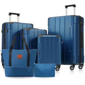 CR Living Hardshell 6-Piece Blue Luggage Set