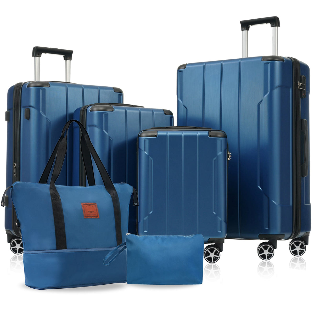 CR Living Hardshell 6-Piece Blue Luggage Set - view 2