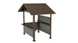 Crefise patio life Hardtop Grill Gazebo with Storage Shelves & Resin Shade System
