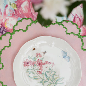 CRESSIDA LIGHT PINK ROUND FABRIC PLACEMAT