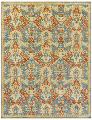 Cutler Cream/Orange Wool Runner Rug - Clearance