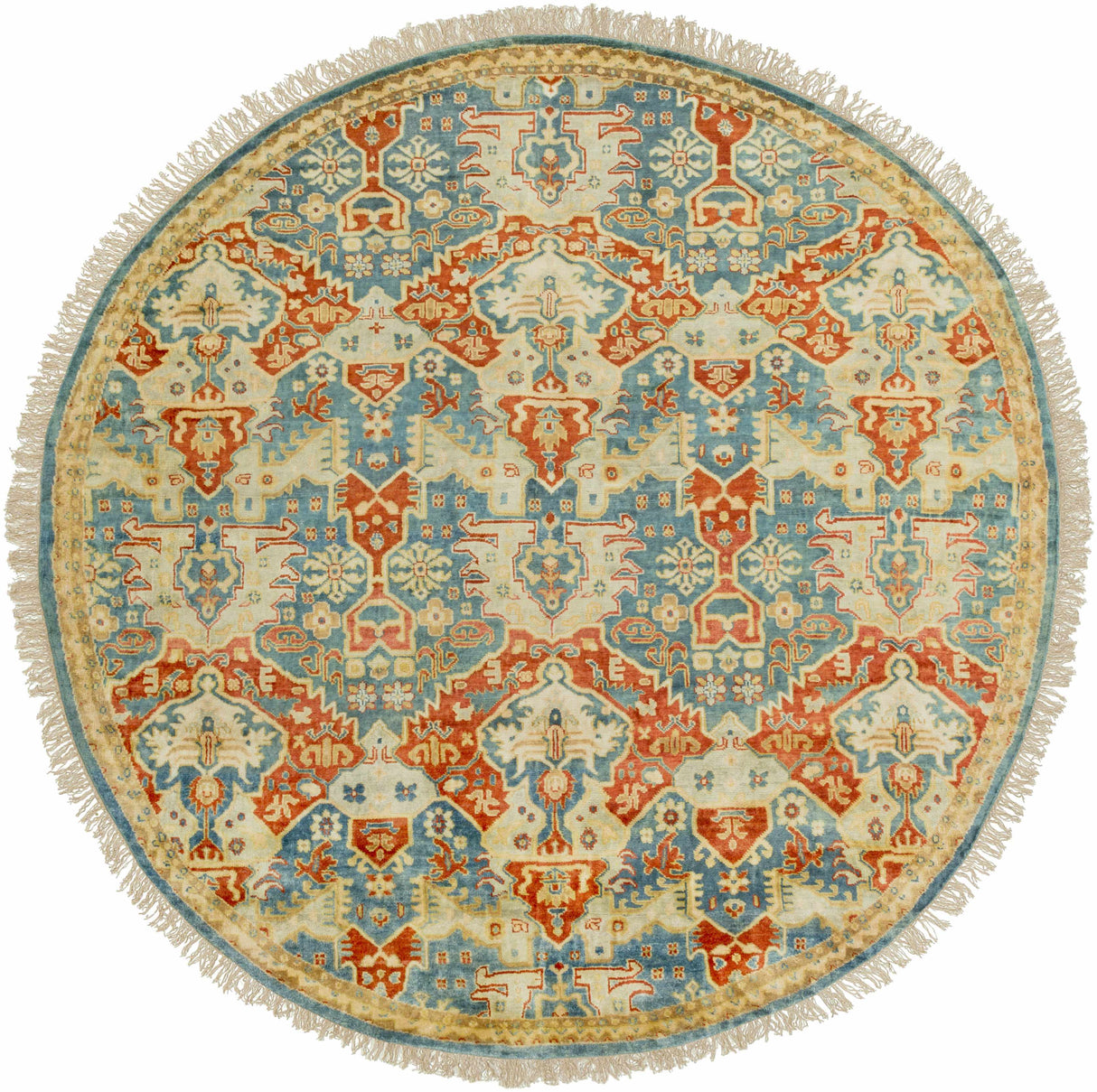 Cutler Cream/Orange Wool Runner Rug - Clearance