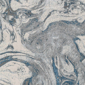 Cave Blue Marble Rug - Clearance