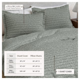 100% Cotton Waffle Weave Duvet Set - Mattea Collection