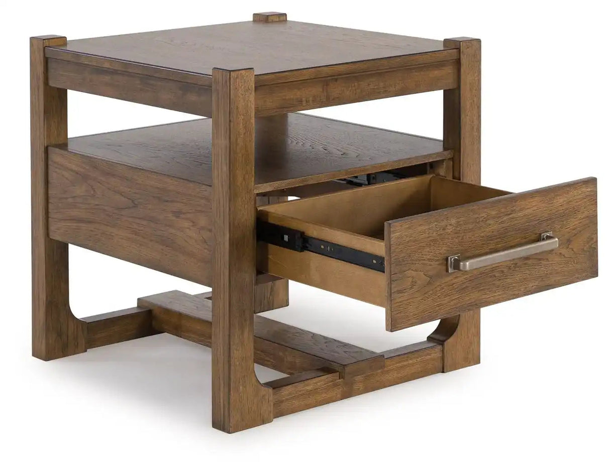 Cabalynn - Square End Table - Light Brown - Best Buy Furniture