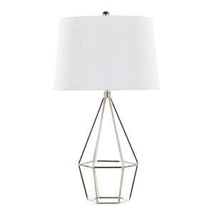 Diana - Contemporary Table Lamp (Set of 2) - Polished Nickel / Black Satin