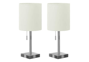 Lighting, Table Lamp, USB Port Included, Nickel, Contemporary (Set of 2) - Best Buy Furniture