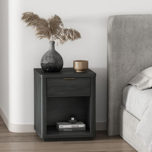 Evelyn - Nightstand With 1 Drawer And Open Shelf