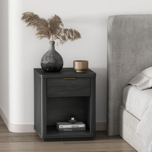 Evelyn - Nightstand With 1 Drawer And Open Shelf
