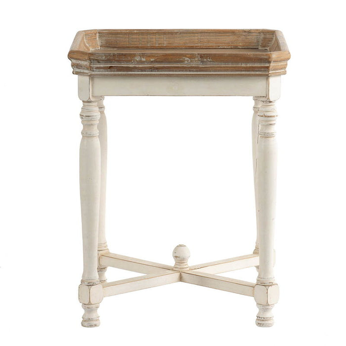 Narrow Alcott Side Table with Durable Fir Wood Construction - Light Brown