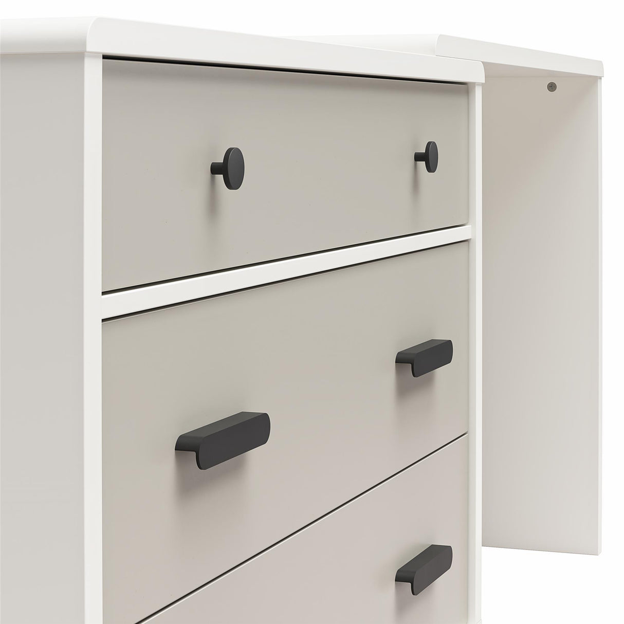 Valencia - 3 Drawer Dresser And Desk - Taupe