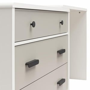 Valencia - 3 Drawer Dresser And Desk - Taupe