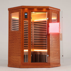 Two Persons Far Infrared Corner Sauna Room - Low EMF