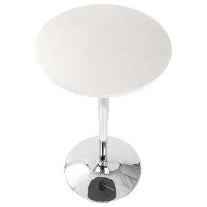 Adjustable Contemporary Bar Table - White