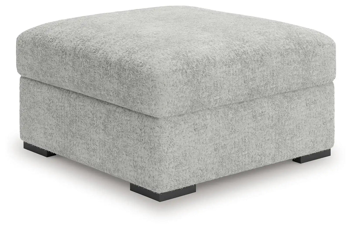 Cuddle Plush - Oversized Accent Ottoman - Arctic - Best Buy Furniture