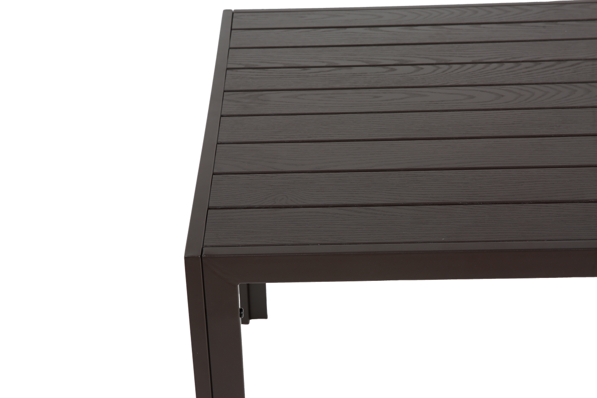 7 Pieces Patio Dining Set with Rectangular Table and 6 Textilene Chairs