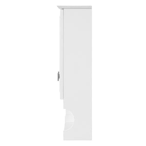 Wall Mounted Mirror Medicine Cabinet, Bathroom Storage With Doors And Open Shelves