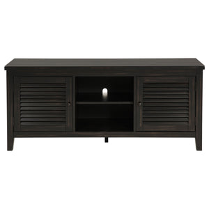 Sutter - 2 Door TV Stand With Mission Design - Dark Brown