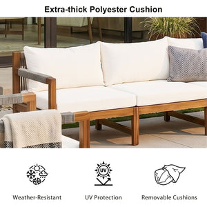 3 Piece Outdoor Sectional Sofa Set