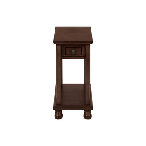 Accent End Table, Storage Drawer, Traditional - Espresso