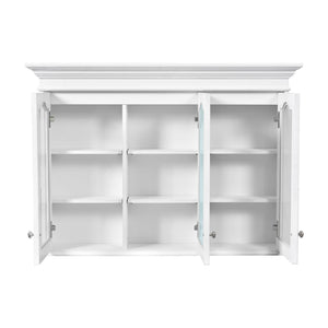 Medicine Cabinet With Mirror Door And Adjustable Shelves, Wall-Mounted Bathroom Storage Cabinet - White