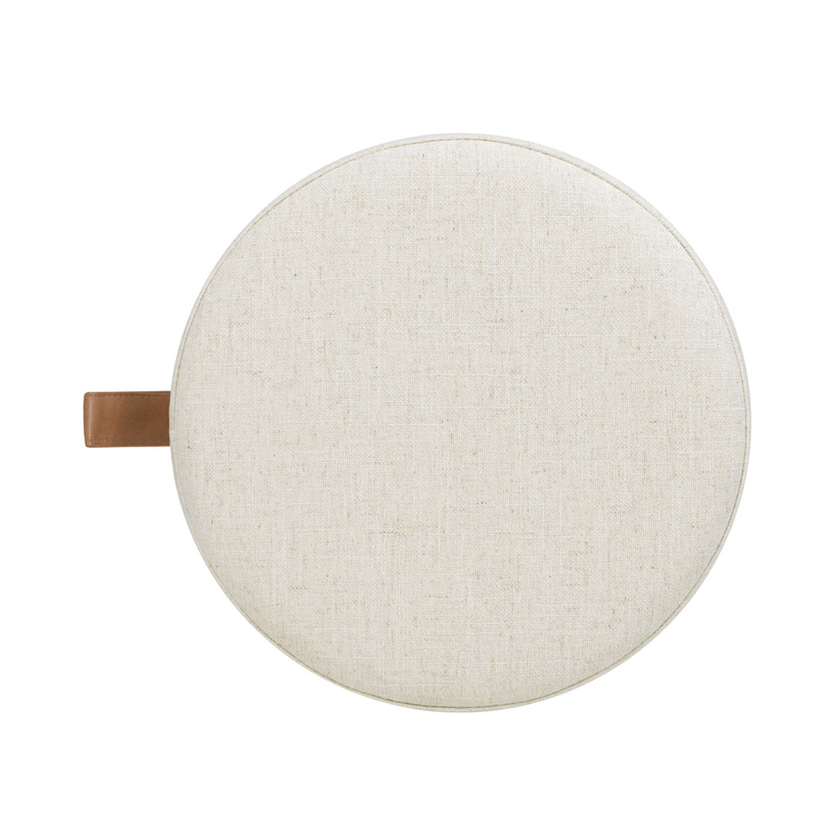 Brandy - Round Upholstered Storage Ottoman With Accent