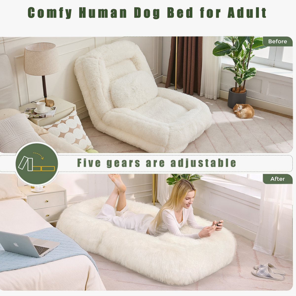 Human Dog Bed & Lazy Sofa