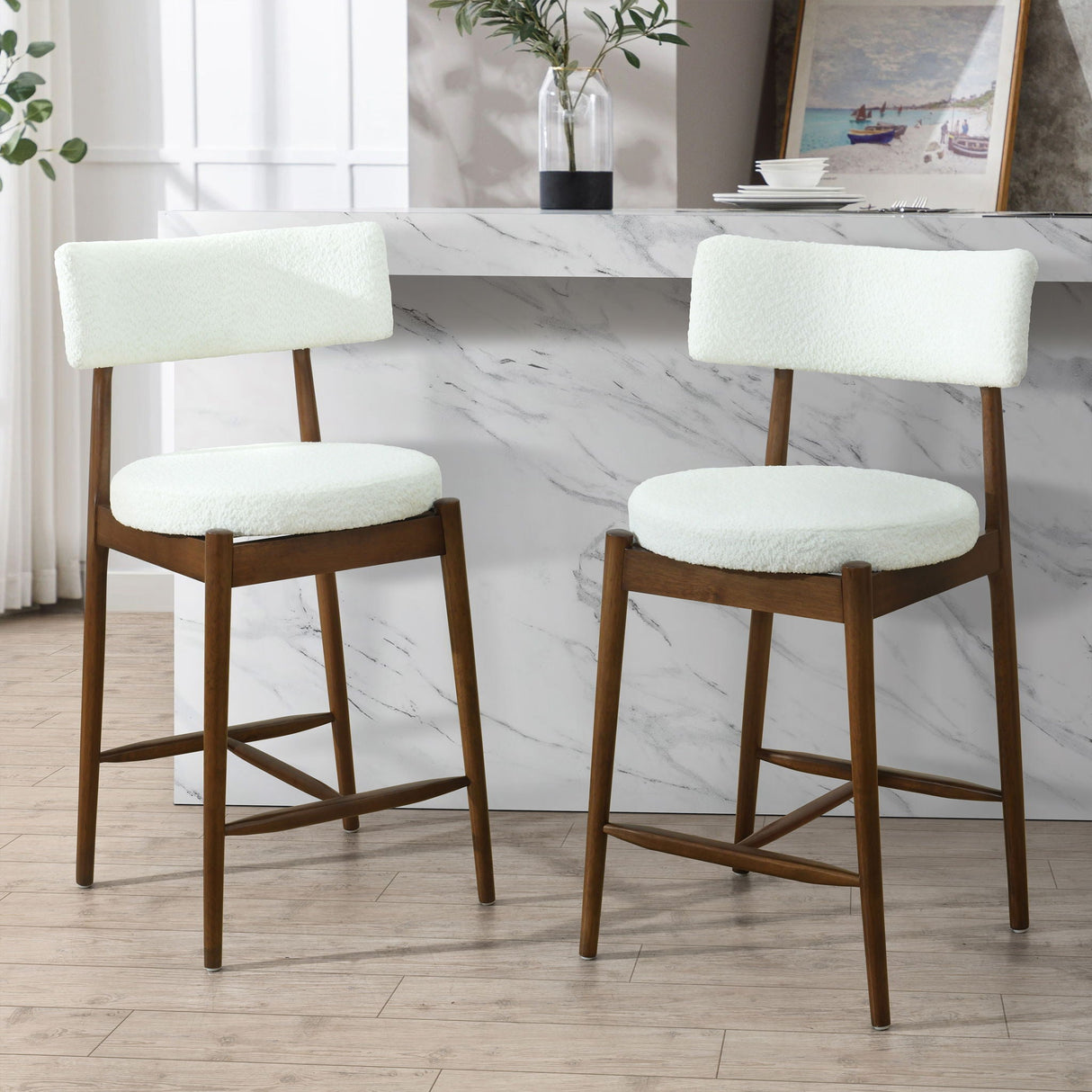 Mid Century Modern Counter Stools, Fabric Upholstered Chairs - Best Buy Furniture
