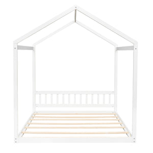 Wooden House Bed With Headboard