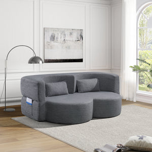 Folding Sofa Bed - Convertible Teddy Bear Fabric Sleeper