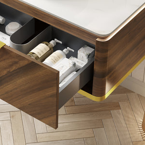 DIPA 36" Wall-Mounted Carrara Bathroom Vanity