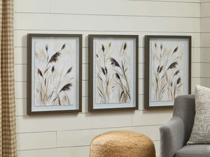Honslow - Wall Art Set (Set of 3) - Brown / Black / White - Best Buy Furniture