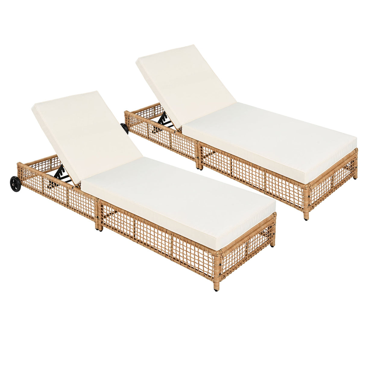 TREXM Outdoor Lounge Chair Set of 2