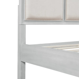 King Size Bed Frame with Upholstered Headboard
