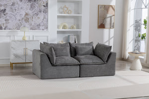 74.8" Width Cloud Couch Oversized Modular Sectional Sofa