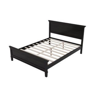 Mid-Century Modern Wood Platform Bed