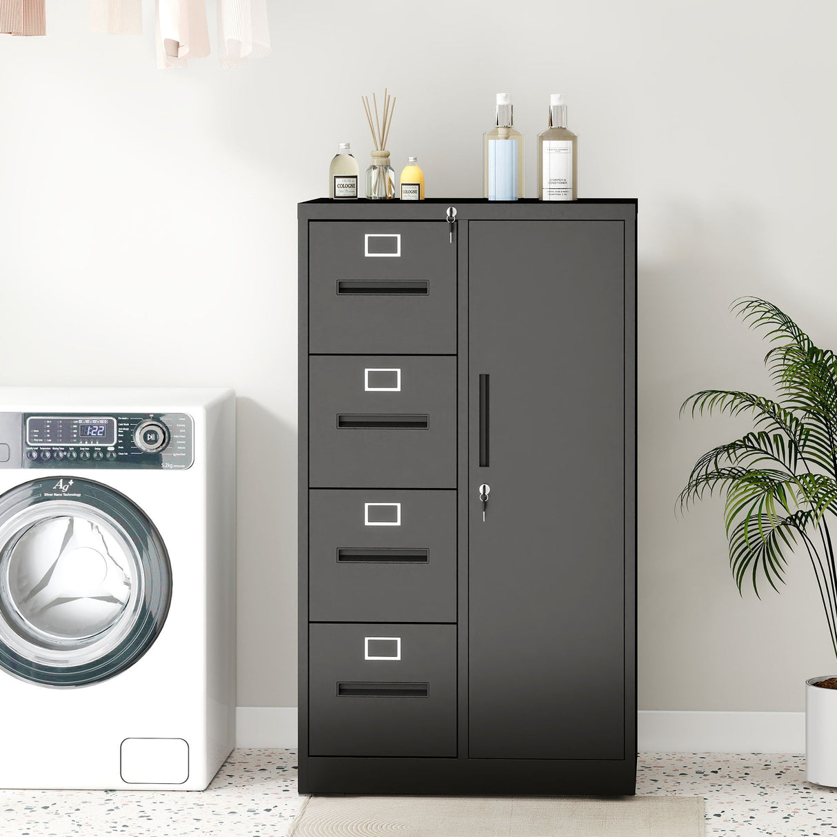 Storage Vertical Filing Cabinet With Lock