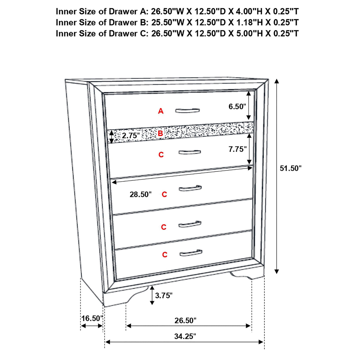 Annie - 5 Piece Bedroom Set