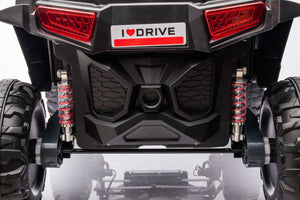 12V7A*1 30W*4 Four-Wheel Drive Seat One Button Start, Forward And Backward, High And Low Speed, Music, Front Light, Power Display, Two Doors Can Open, 2.4G R / C, Seat Belt Four Wheel Absorber
