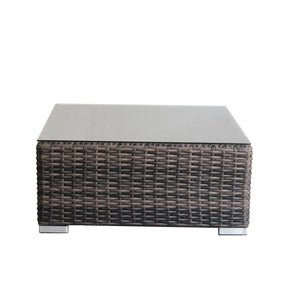 Outdoor Wicker Conversation Set With Cushions, All Weather