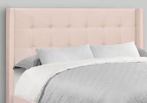 Queen Size Bed Upholstered - Pink - Best Buy Furniture
