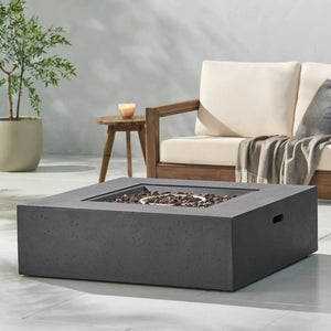 Modern 50,000 Btu Square Fire Table With Propane Tank - Best Buy Furniture