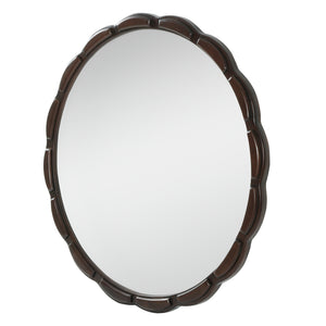 Round Wood Wall Mirror - 31.5"