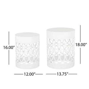 Outdoor Metal S/2 End Table - Best Buy Furniture